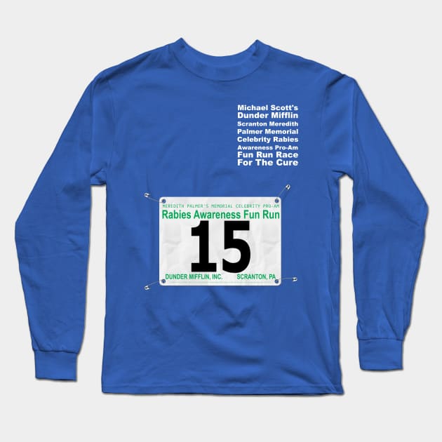 Dunder Mifflin Fun Run Race #15 (Jim) Long Sleeve T-Shirt by ParaholiX